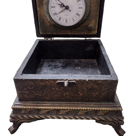 Mantel‎ Clock/Jewelry Box - Picture 8 of 12